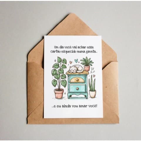 Cartão Comemorativo - Amor numa gaveta