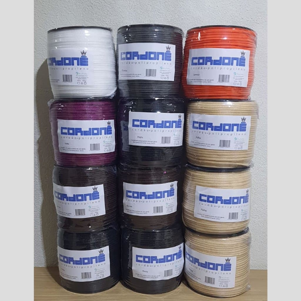 Cordão Fio Náutico 6mm 120m polipropileno oco