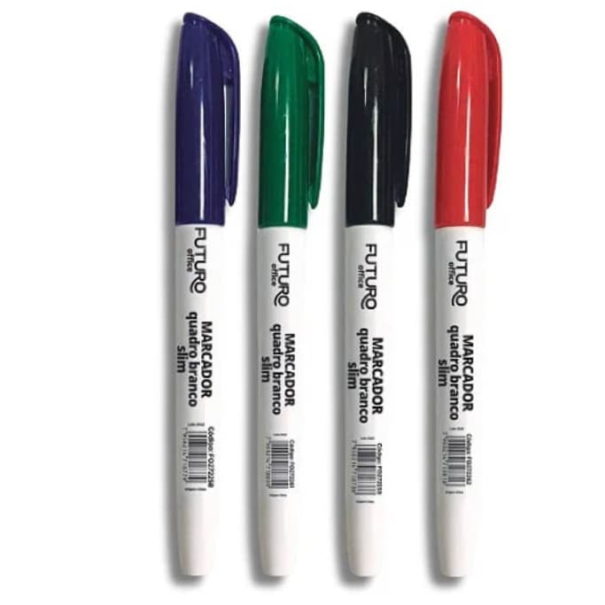 Marcador Pincel Caneta para Quadro Branco Slim Ponta Fina Apagável