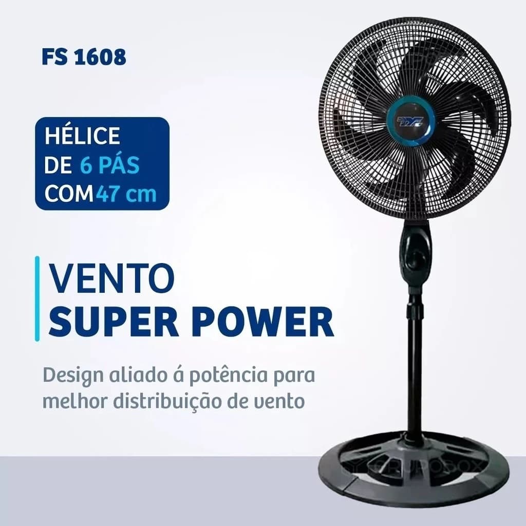Ventilador 6 Pás Turbo Ultra Potente 75w TYF