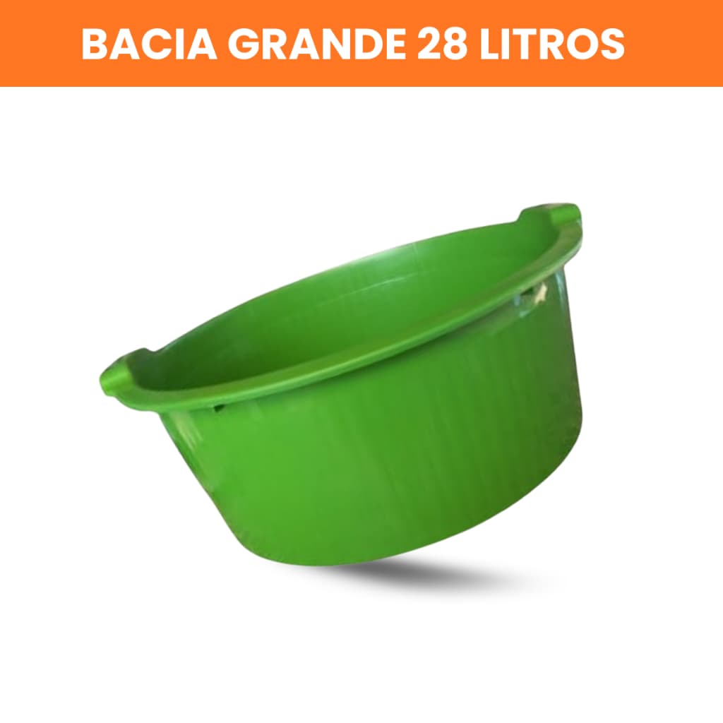 Kit 1 ou 2 Bacia 28 Litros de Plástico para Roupas