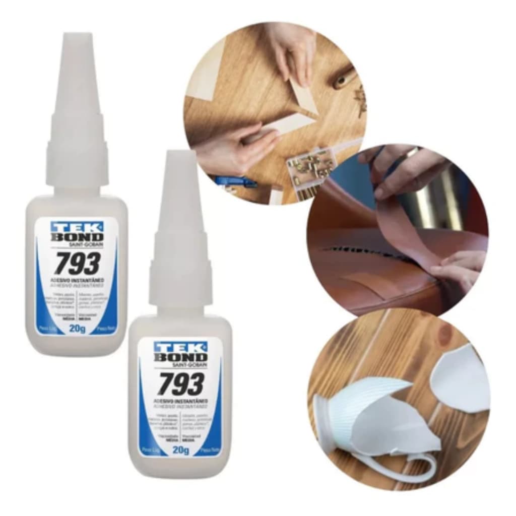 Kit 3~5 Cola Tek Bond 20g Cola Instantânea