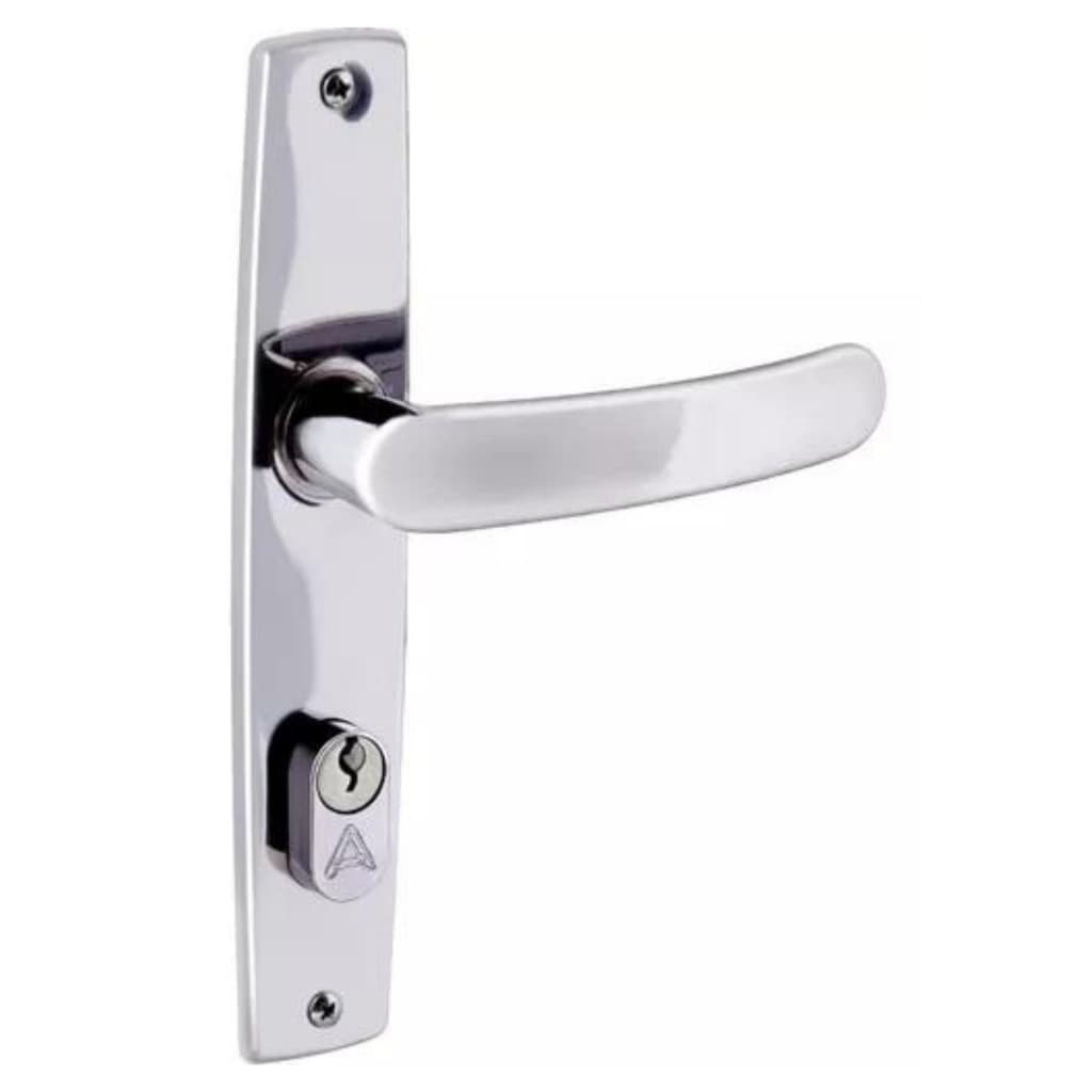 fechadura externa aliança porta de madeira 2600/41 espelho cromado