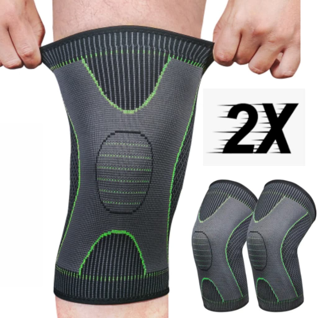 Kit Par Joelheira Compressão Ortopédica Tensor Flexível Alívio de Dor Suporte Joelhos