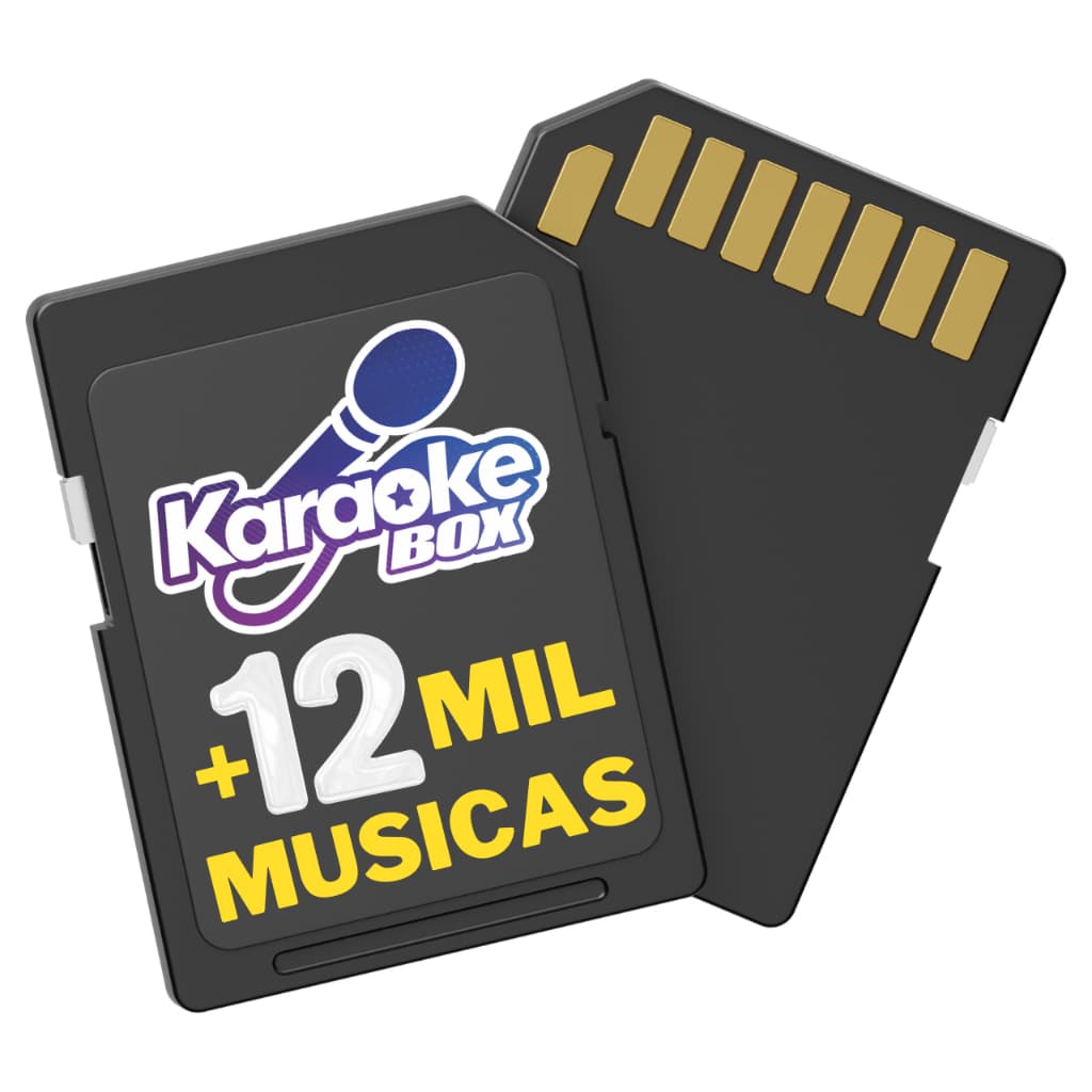 Cartão Com + De 12 Mil Músicas Compatível Com KaraokeBOX Profissional e Premium