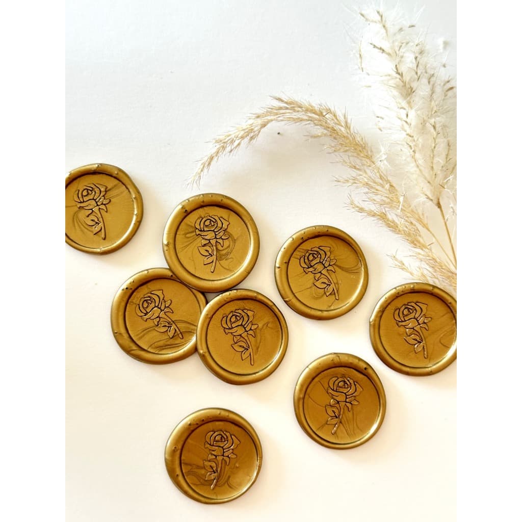 Lacres de cera Rosa convite de casamento - Envio Imediato