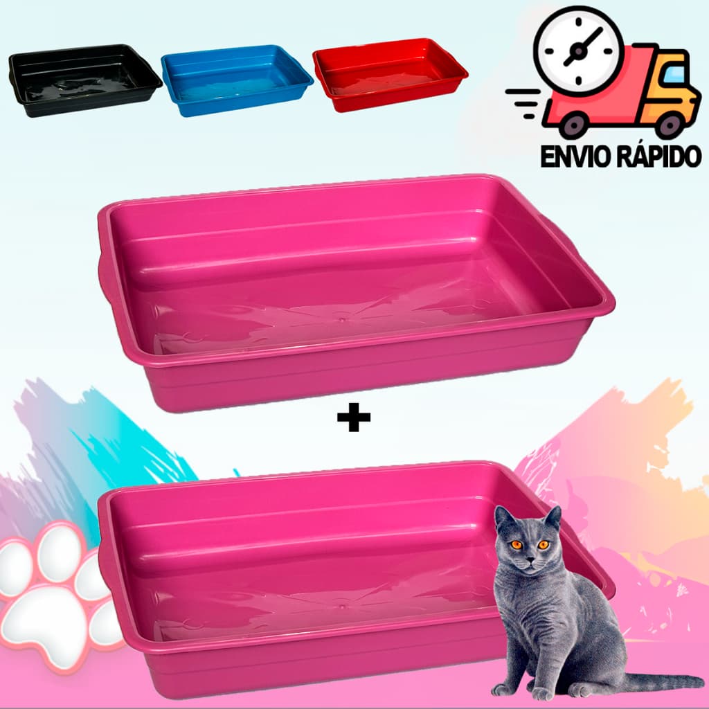 Caixa De Areia Para Gatos Grande Bandeja Higiênica Banheiro de Gato 8L