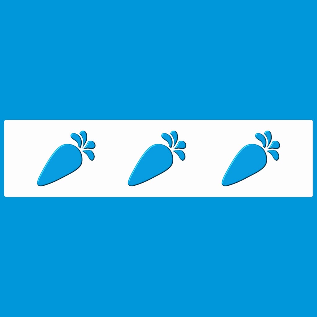 Stencil 5 X 20 Cenourinhas Molde Vazado Para Pintura Tecido Mdf Madeira Parede Camiseta Pano Prato