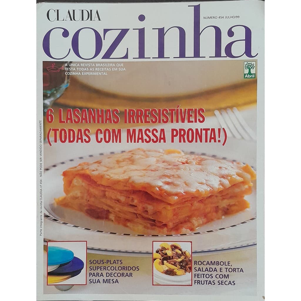 Revista Claudia Cozinha Nº 454 Julho/1999