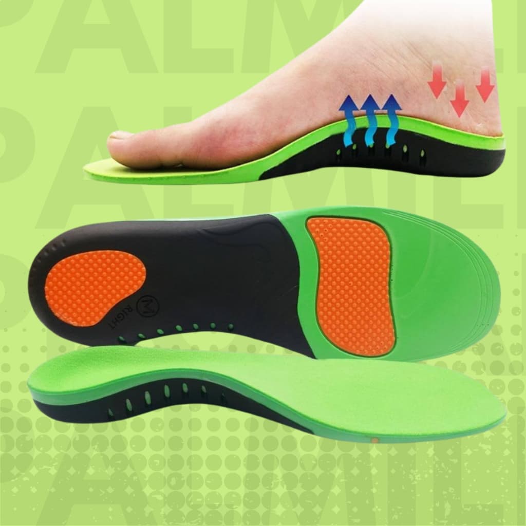Palmilha Para Fascite Plantar Ortopédica Pé Chato Pisada Pronada Esporão