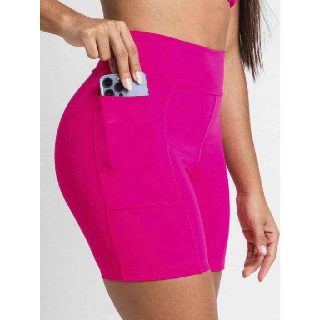 Short Legging com BOLSO fitness levanta bumbum modeladora  poliamida ideal para Academia pilates e ginastica