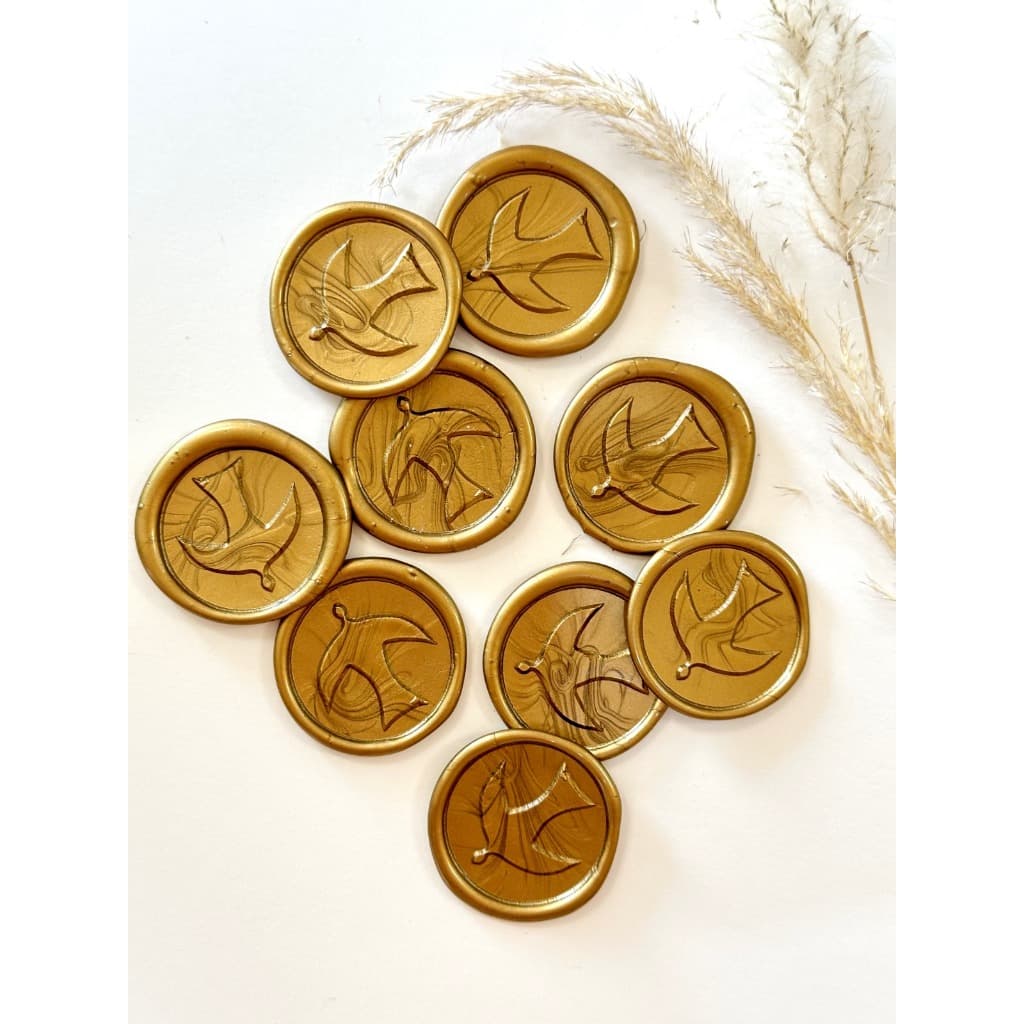 Lacres de cera Passarinho convite de casamento - Envio Imediato