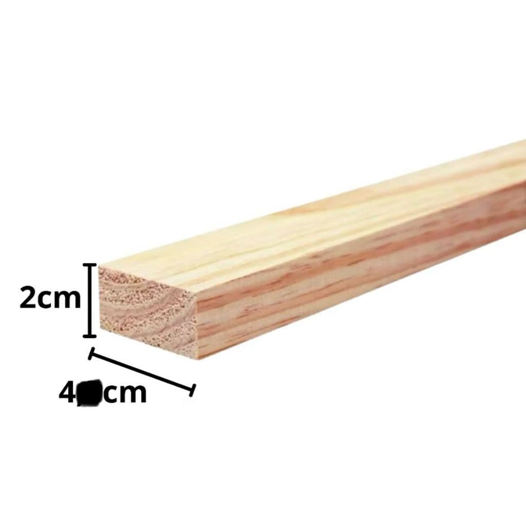 kit 6 Ripas de madeira pinus para artesanato 4x2cm