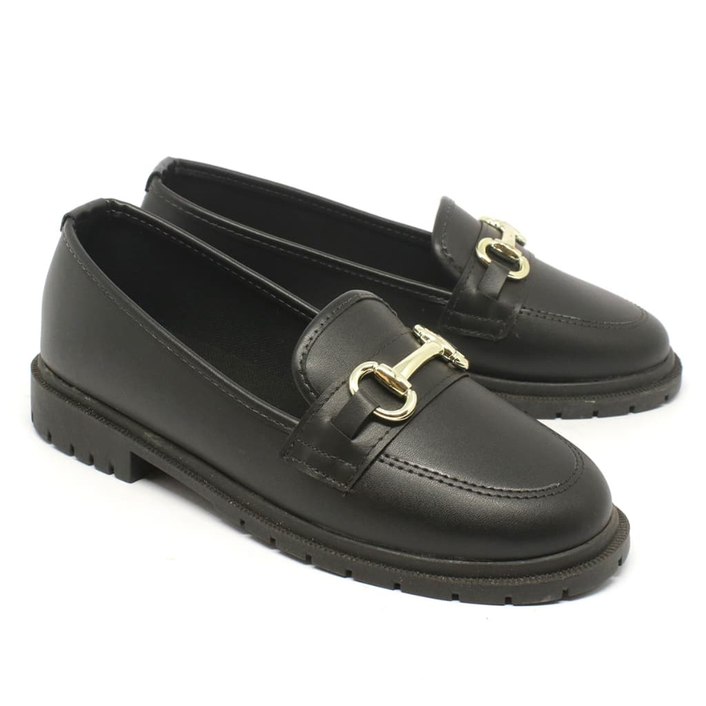 Mocassim Feminino Oxford Dok Sider Sapato Clássico Leve Confortável Preto, Off