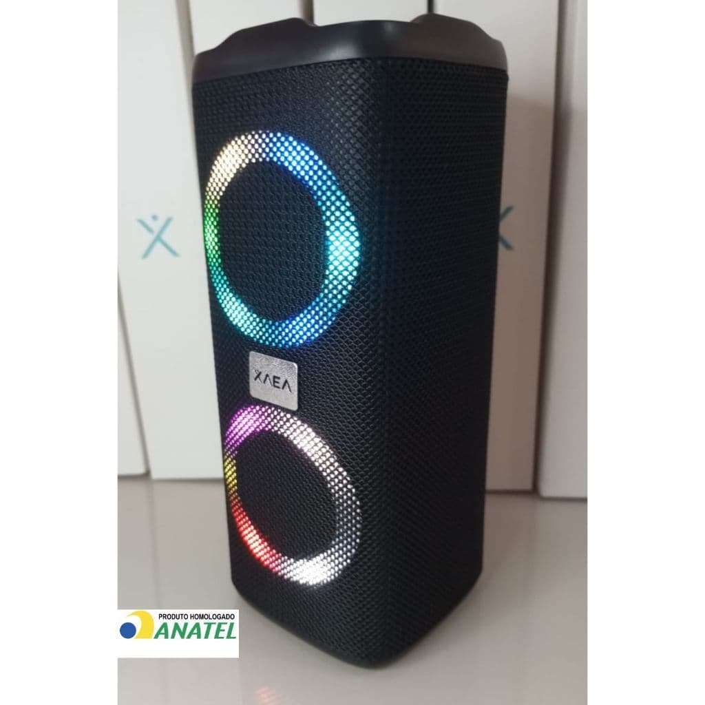 Caixa De Som Bluetooth Portátil Rgb 18cm