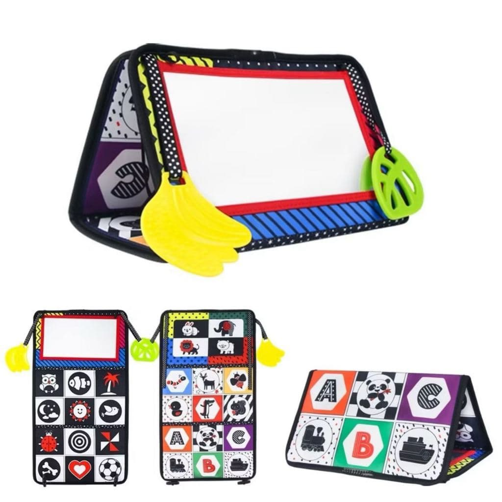 Brinquedos Para Bebês Espelho De Piso Duplo Alto Contraste Desenvolvimento De Atividade