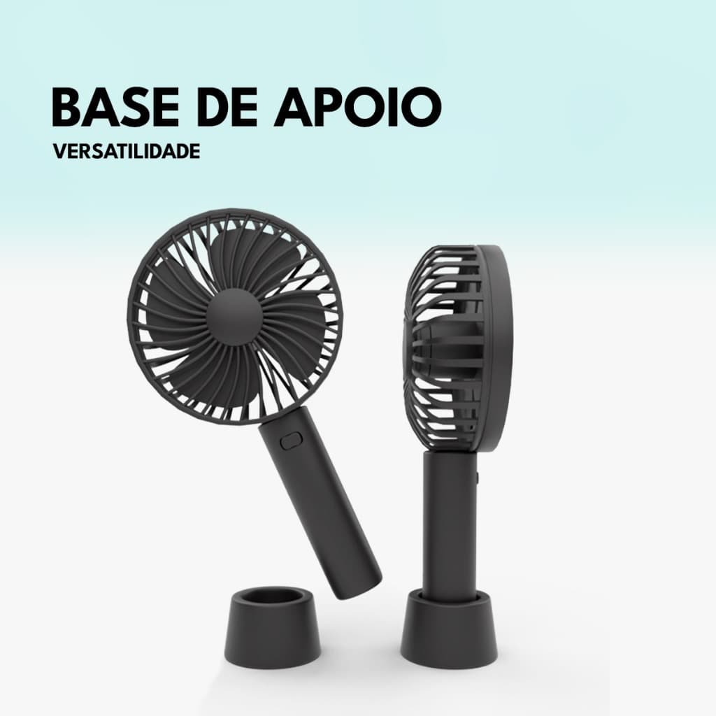 Ventilador Portátil Mini De Mão Mesa Recarregavel Usb Led com cabo