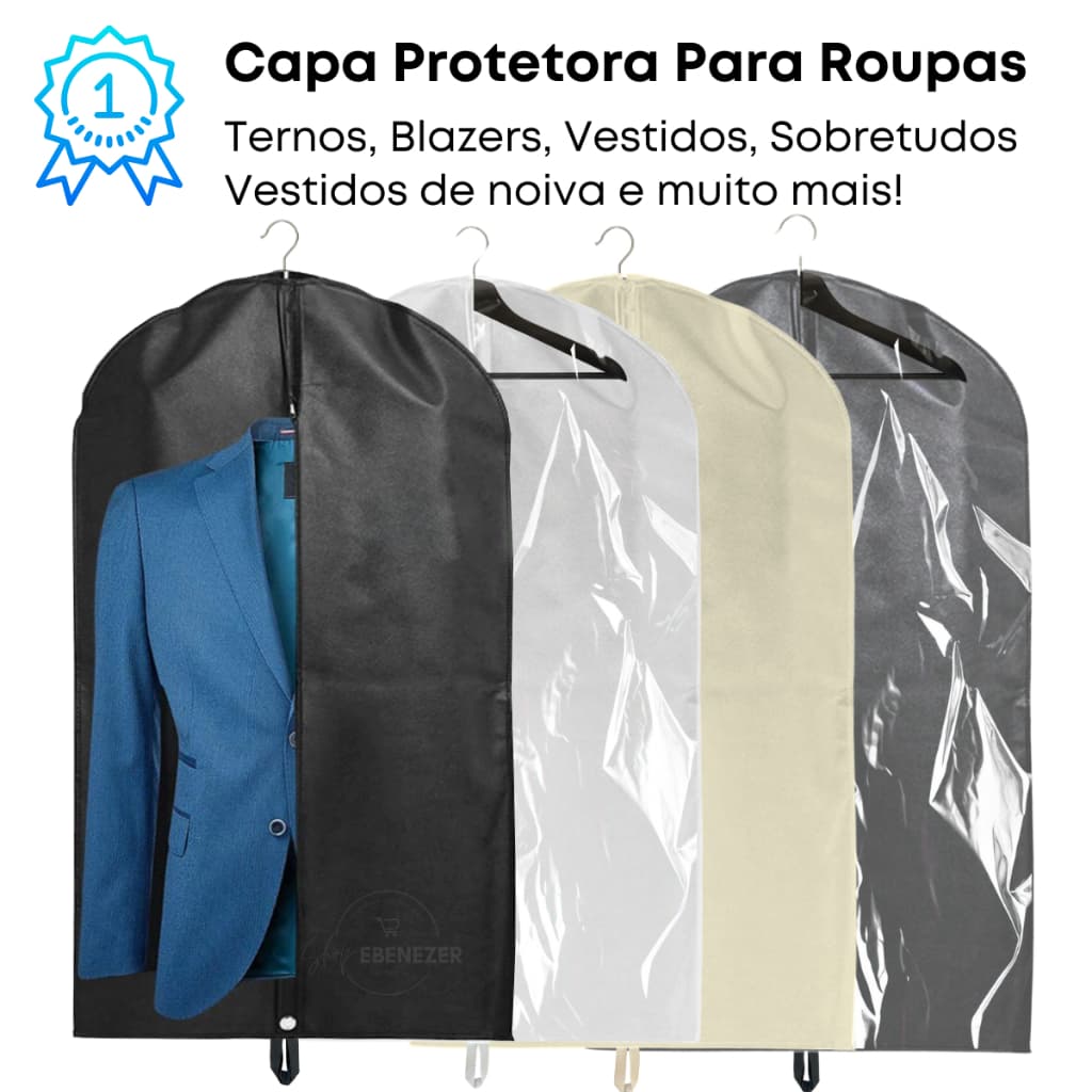 Capa Protetora de Roupas Terno jaquetas Vestido de Noiva Festa Madrinha Anti Mofo Organizador