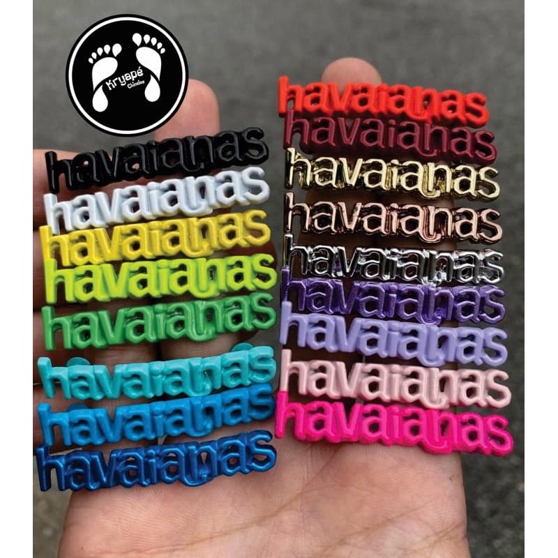 Placa de metal para Chinelo (PAR) Piercing Pingente Plaquinha Enfeite para Chinelo