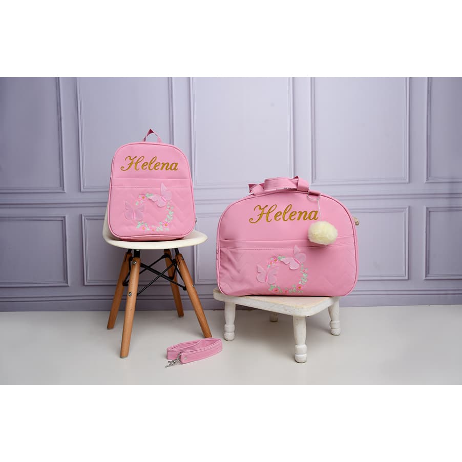 kit de bolsas 2 peças borboleta 3D