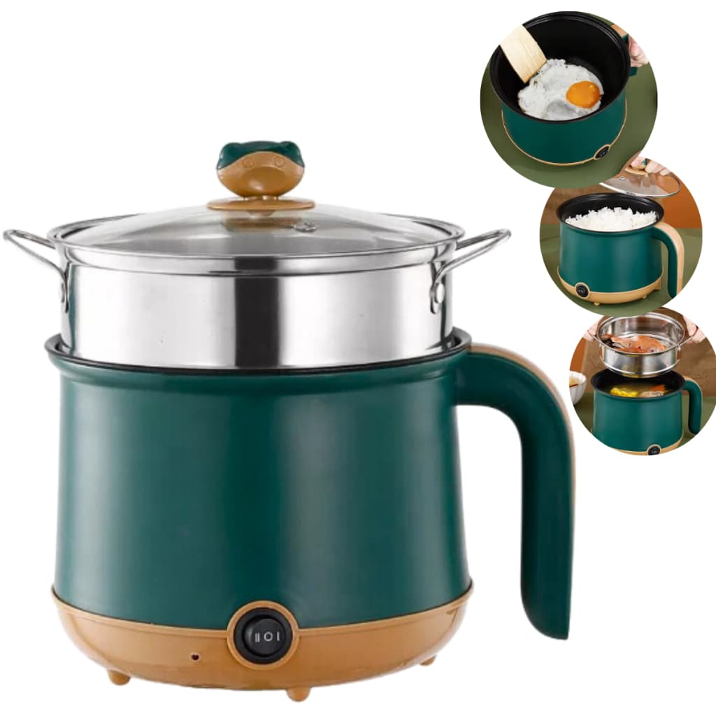 Panela Elétrica De Cozimento A Vapor Cozivapor 110V 600W 1.8L Antiaderente Fácil Limpeza Dorama