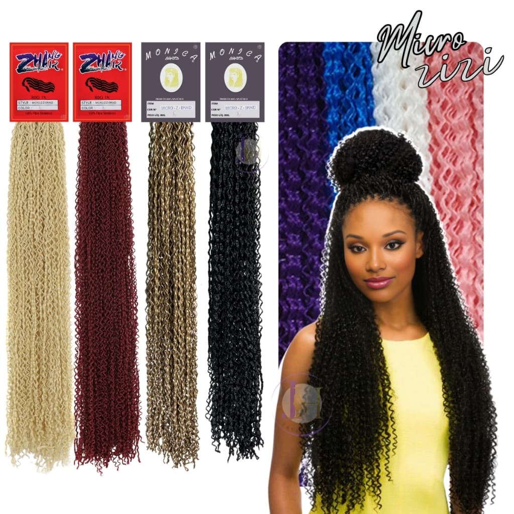 Cabelo Miojinho Micro Zizi Kanekalon Crochet Braids Sintético 80 gramas