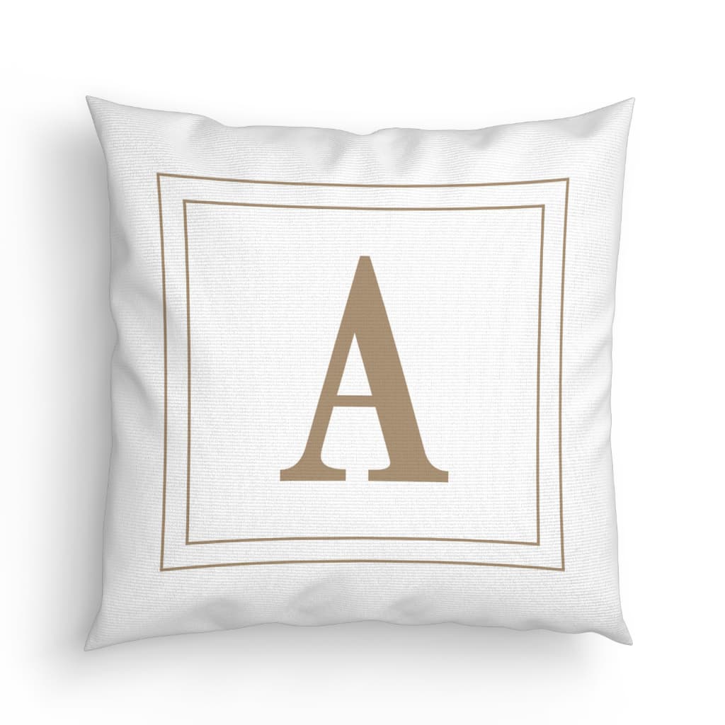 1 Capa de almofada Decorativa Inicial Marrom