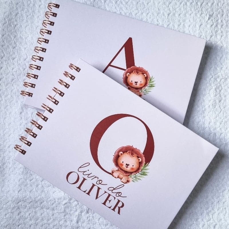 Memórias do bebê - livro do bebê A5, folhas duras 180g