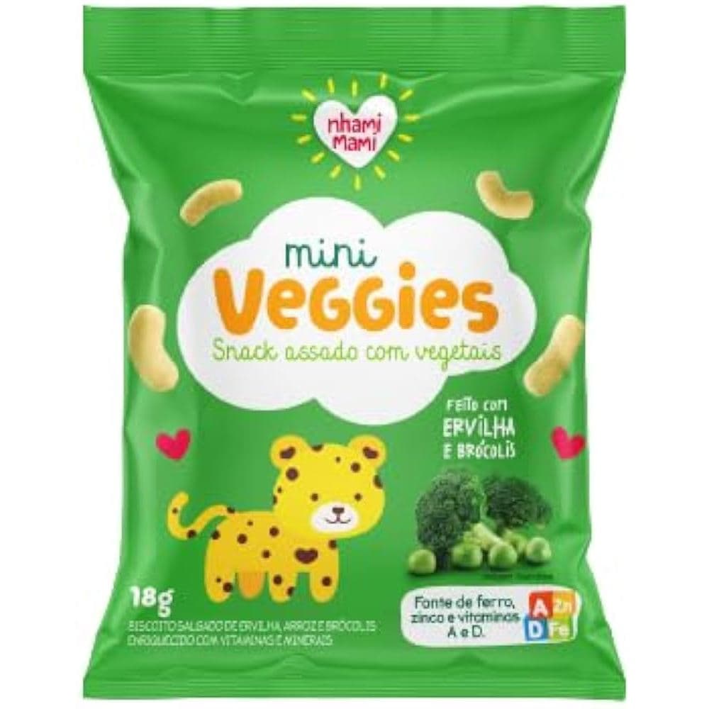 MINI VEGGIES ERVILHA E BROCOLIS 18g - NHAMI MAMI