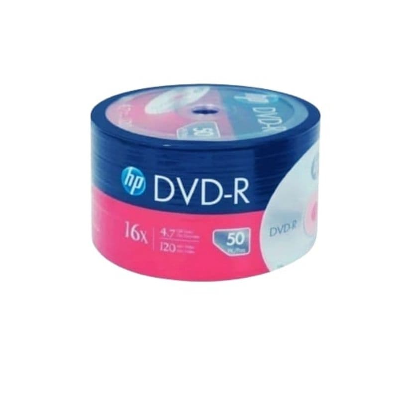 50 DVD-R HP LOGOTIPO 4.7 GB 120 MINUTOS 16X