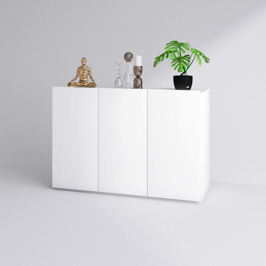 Aparador Buffet Preto/Branco Multiuso P/Sala/Cozinha