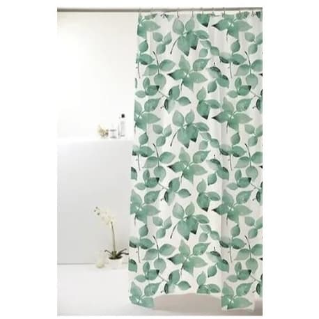 Cortina Box Poliéster Folhagem Verde 198x180cm - Uzoo Cor Folhagem Verde