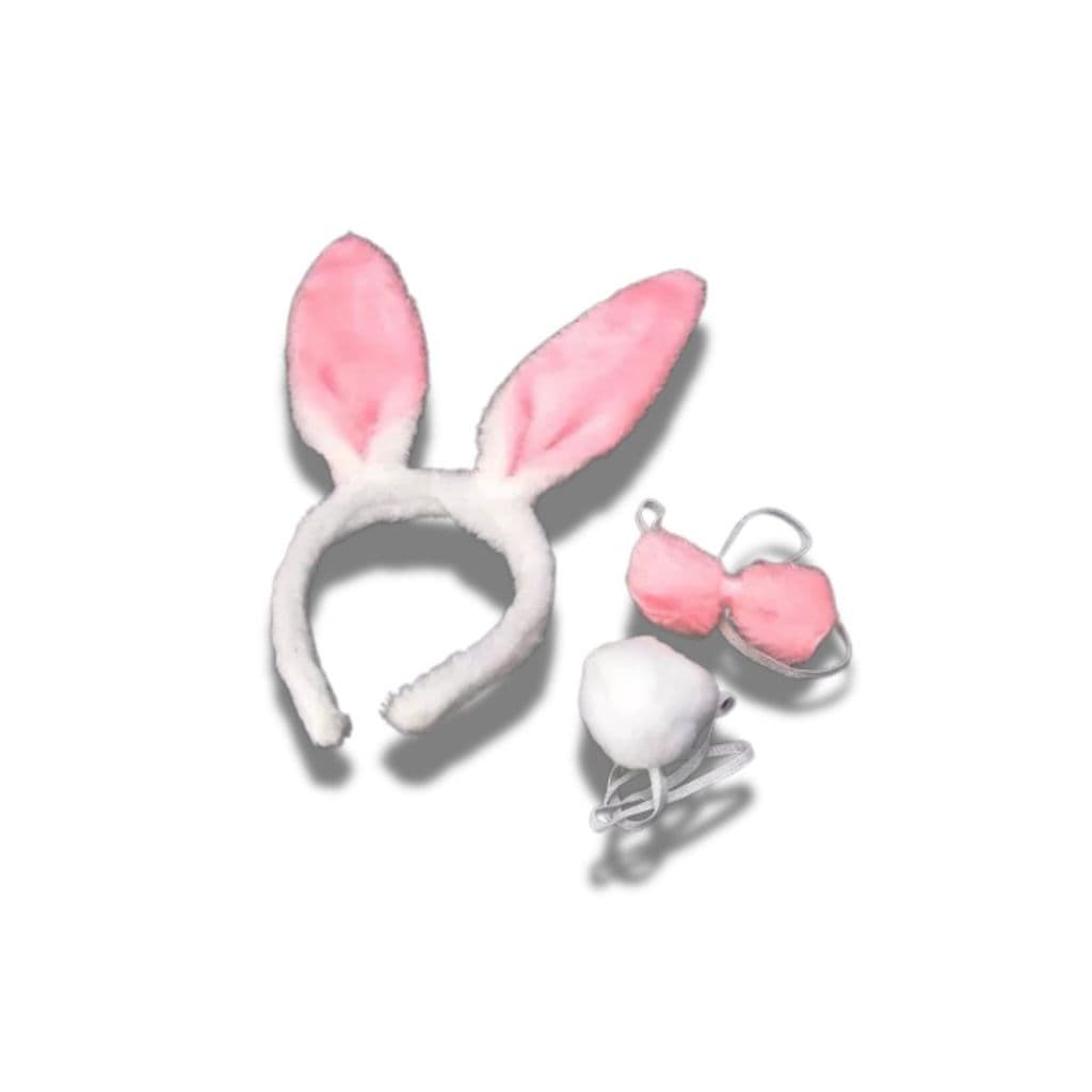 Kit Arco De Coelho Com Rabinho e Gravata Festa Fantasia Decoração