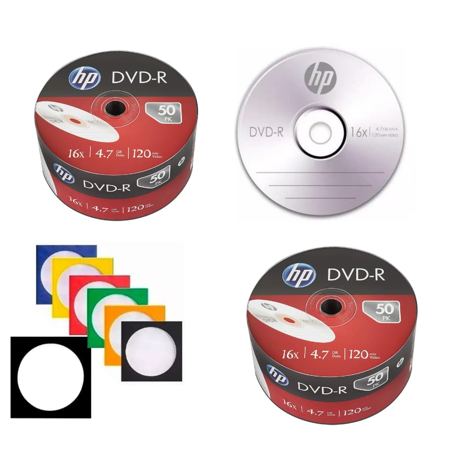 10 unidades de Mídia Virgem DVD-R 4.7gb 120min 16x - Hp Grava Jogo