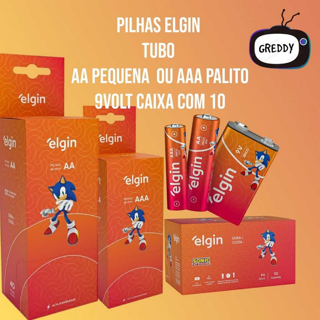 elgin 40, 80 ou 90 AA ou  AAA pequenas ou Palito