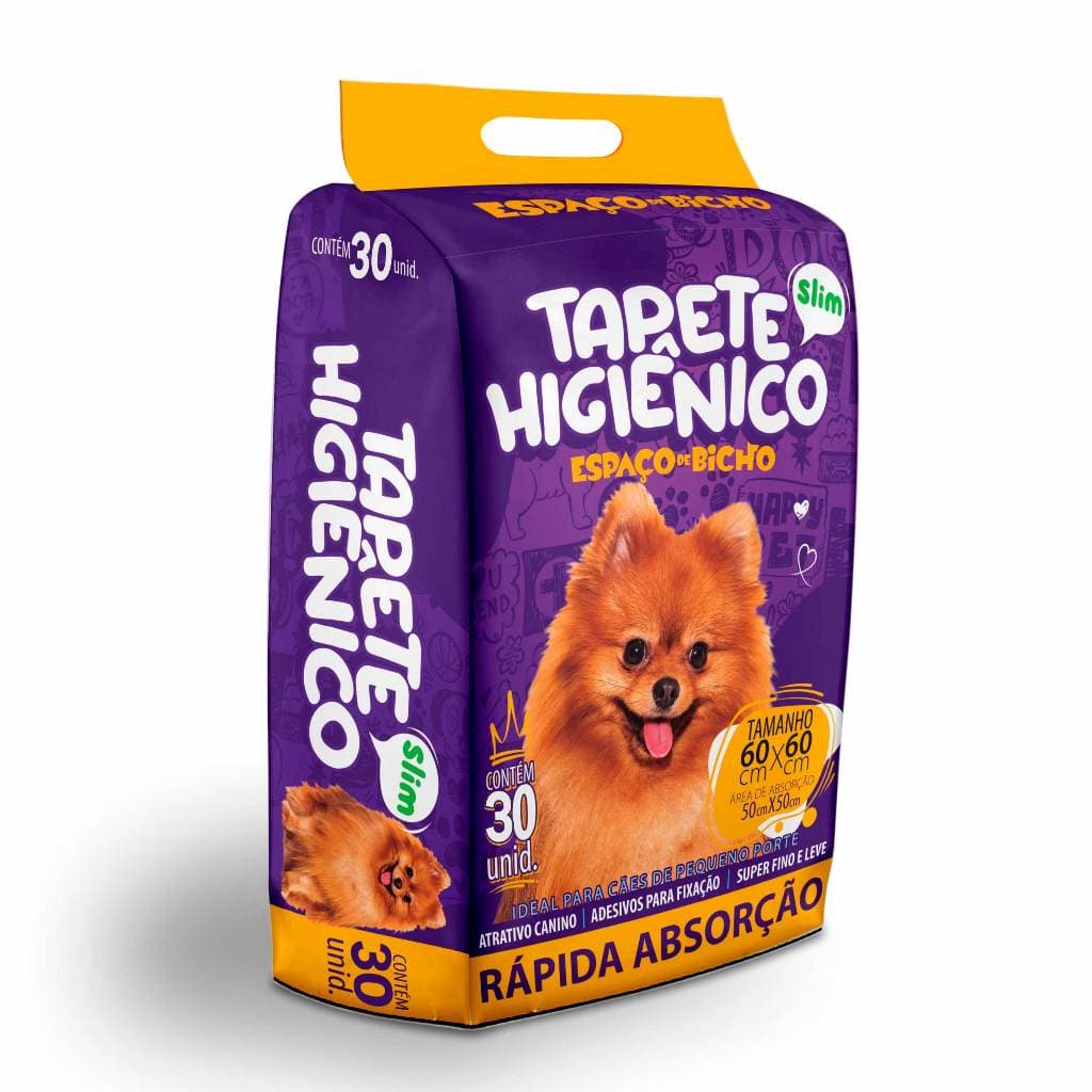 Tapete Higienico  - Espaço de Bicho P/ Cães E Gatos 60x60 Com 30 uni