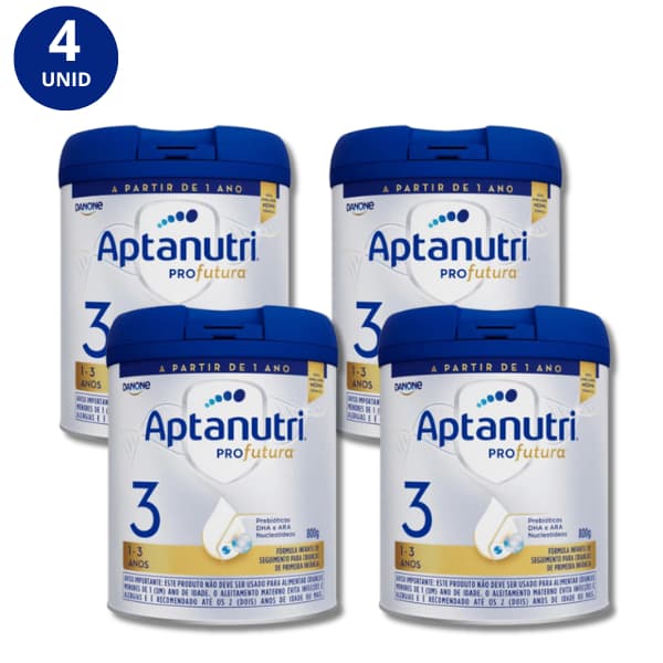 Kit 4x Fórmula Infantil Aptanutri Profutura 3 Danone Lata De 800g