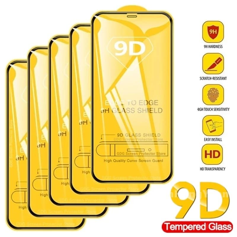 Kit 5 Película de Vidro 3D/9D IPHONE FULL Tela Completa IPhone 15 14 13 12 11 Pro Max X XR XS MAX 6 7 8 Plus