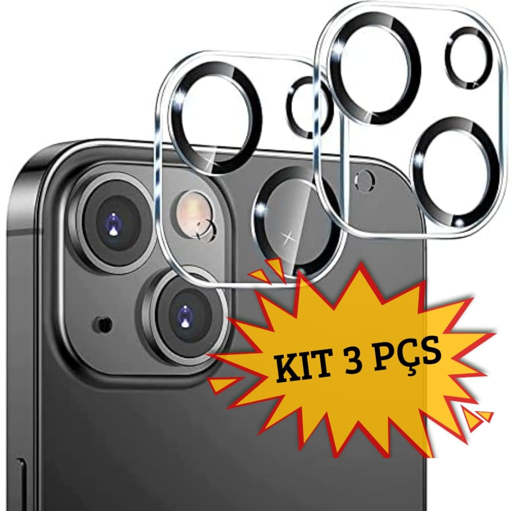 Kit 3 Peliculas IPhone Câmera Traseira Para Todos Modelos de IPhone Vidro Temperado 3D