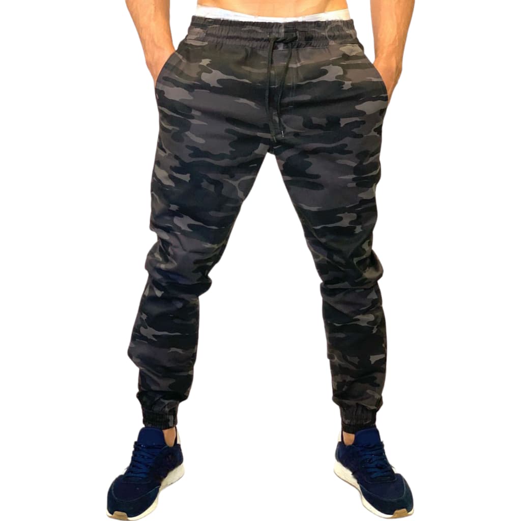 Calça Jogger Premium Sarja Varias Estampas Camufladas Punho Elástico Swag