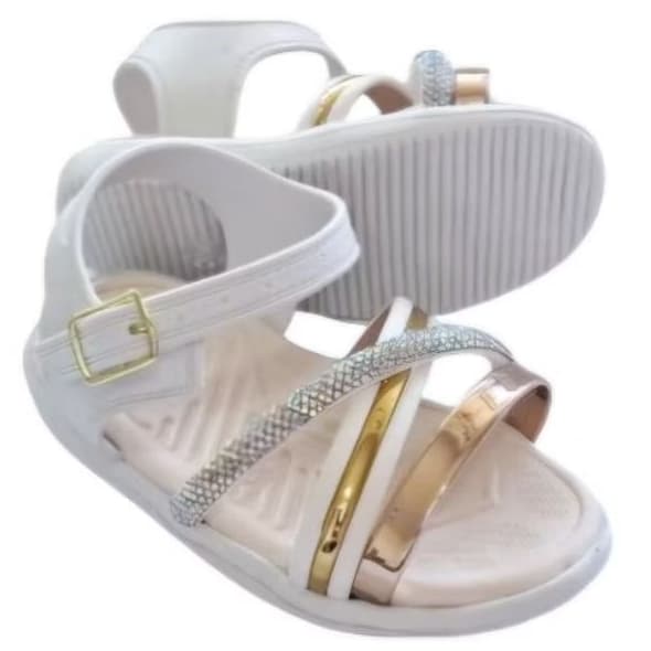 SANDÁLIA INFANTIL BEBÊ ROSA, BRANCO E PRETO 18 AO 24