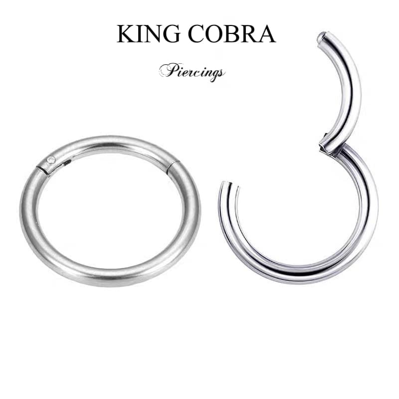Piercing Argola Lisa Articulada Fecho Click Resistente Articulado e Segmentada KA201