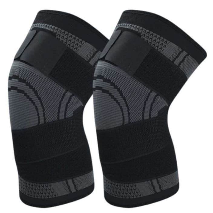 KIT 2 Joelheira Esportiva Elástica de Compressão Masculina e Feminina Basquete Voleibol Esporte