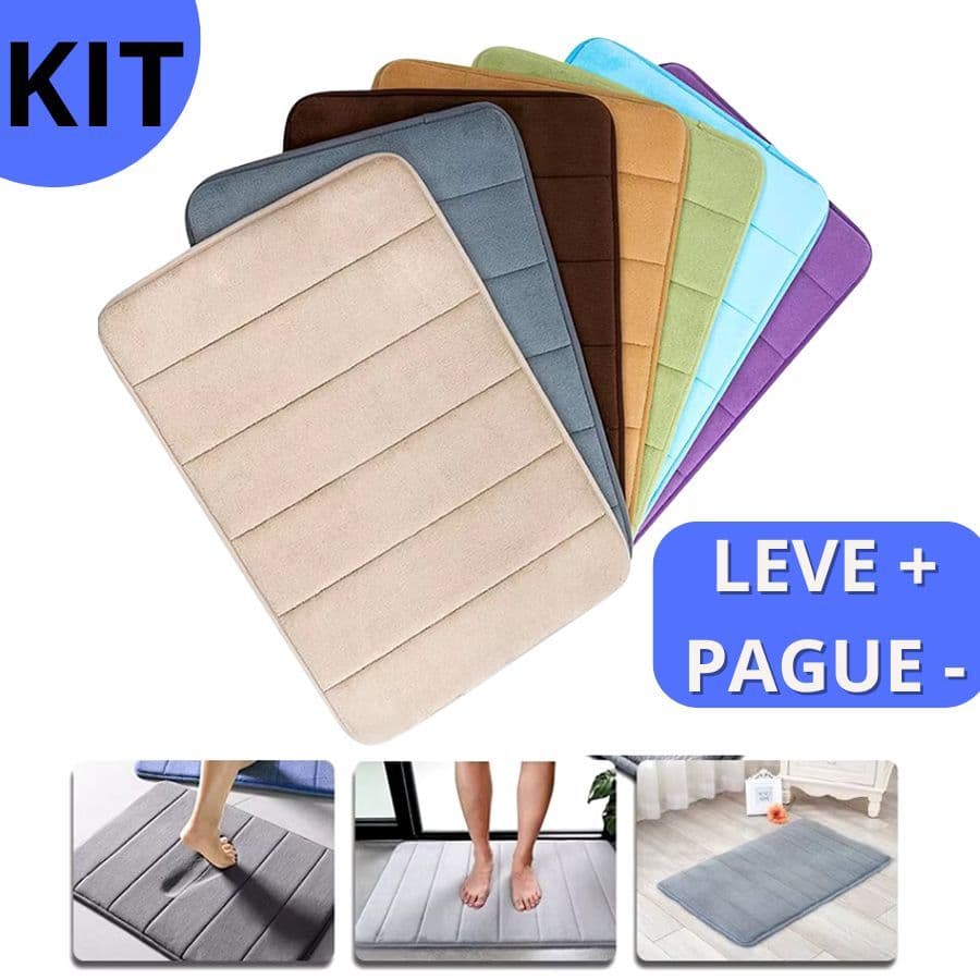 Tapetes de Banheiro Soft Macio Secagem Rápida 60x40cm Antiderrapante  Poliéster 2/4/6 PEÇAS 40x60 CM