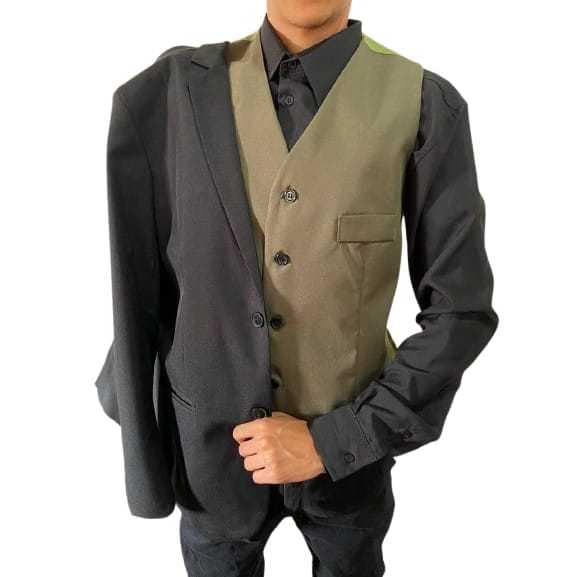 Colete Social Verde Musgo Premium (Frete Gratis Envio Imediato) 5 Botões