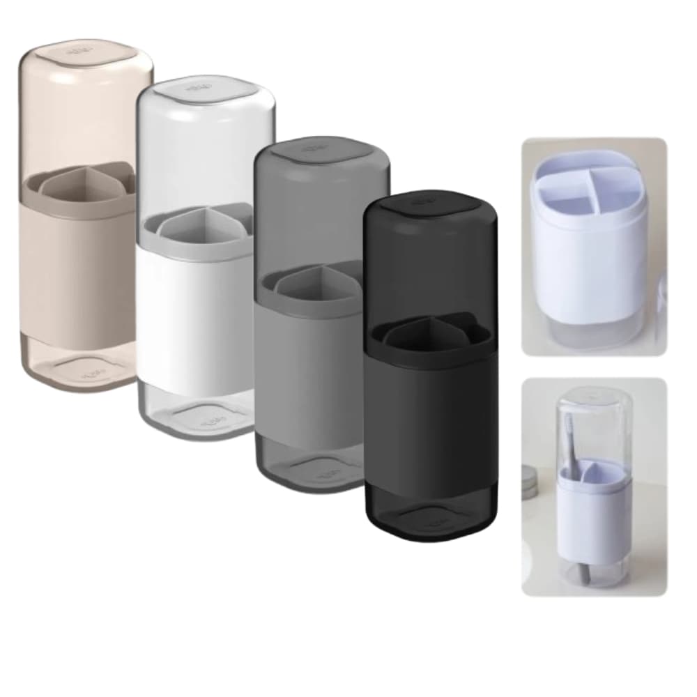 Porta Escova Pasta De Dentes Creme Dental Tampa E Divisórias