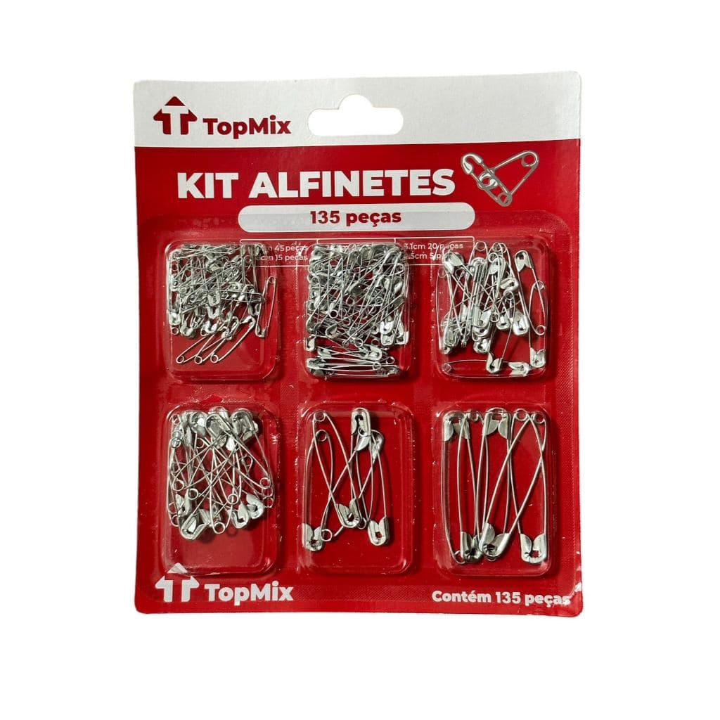 Kit Alfinete De Segurança Sortidos C/ 135Unidades