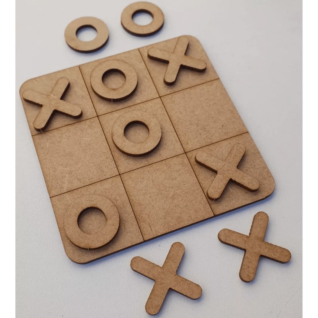 30 Jogo Da Velha Com Tabuleiro (Brinquedo/Presente/Lembrancinha) Em MDF 3mm Jogos Tabuleiro
