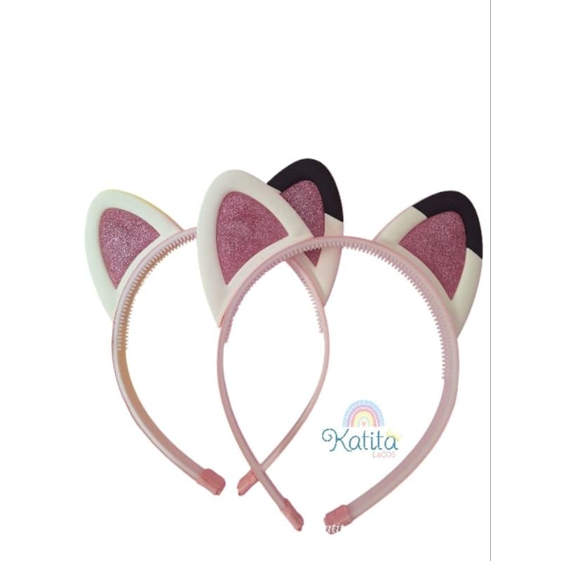 Tiara Gabby ALTA QUALIDADE emborrachada e com GLITER, tiara da casa mágica da Gabby,  tiara Orelha gatinha.