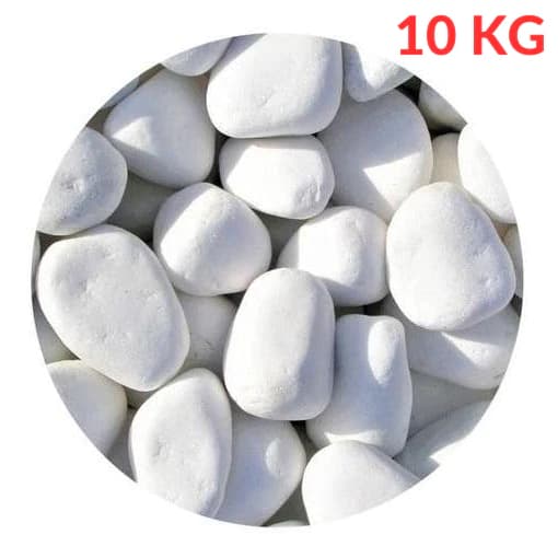 Pedra Dolomita Seixo Branco para Jardim 10 kg | Seixo Natural 0-4 – Decoração, Paisagismo e Vasos